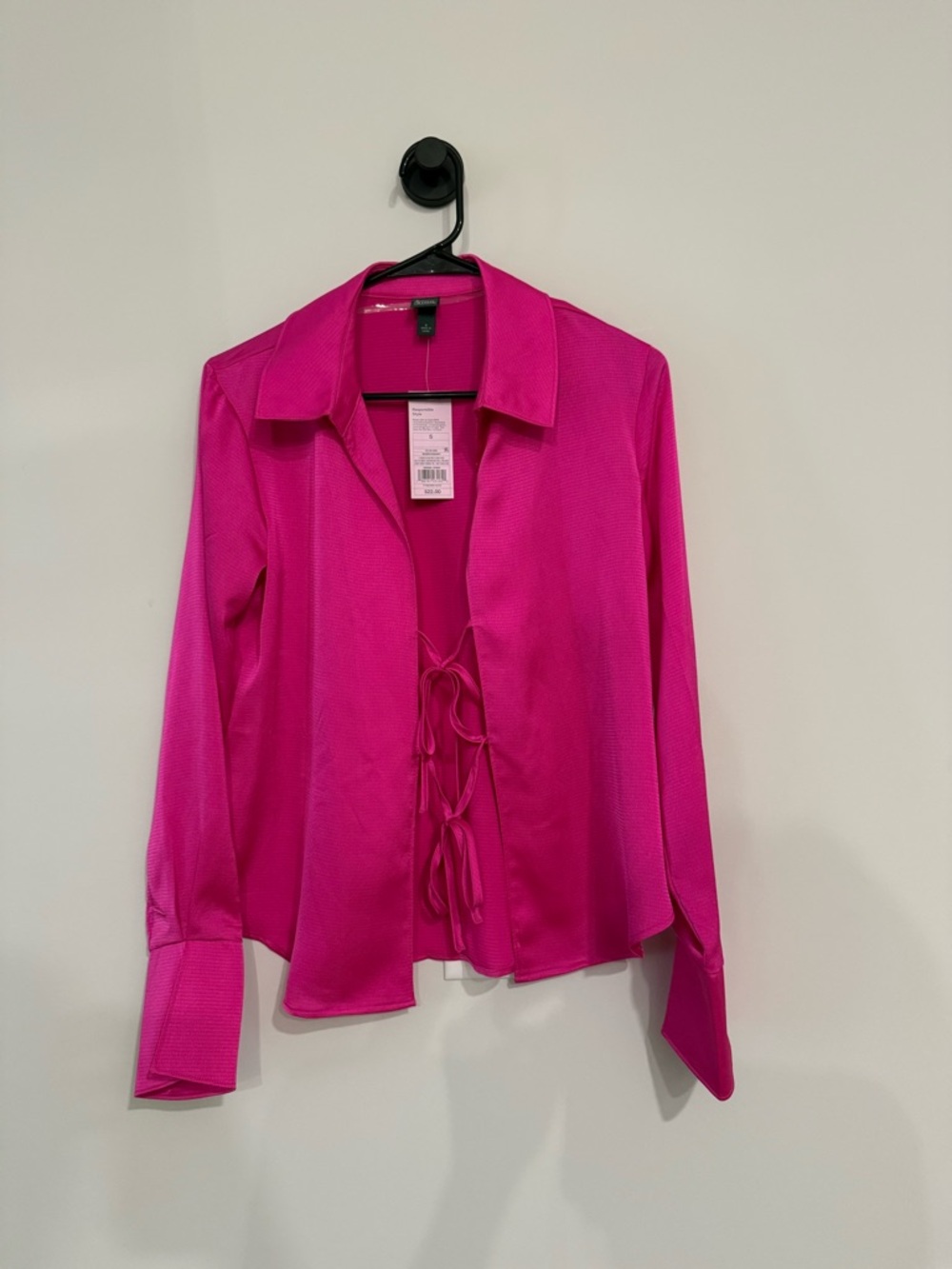 Target Hot Pink Tie-Front Blouse